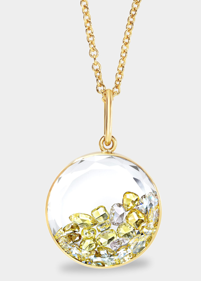 Moritz Glik Core Eighteen Yellow Rose-cut Diamond Shaker Pendant In 18k Gold In Yg