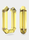 Swarovski ‘lucent' Crystal Rectangular Hoop Earrings In Yellow