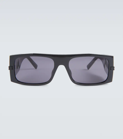 Givenchy Square Acetate Sunglasses In Shiny Black / Smoke