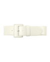 Vaincourt Paris La Merveilleuse Large Pebbled Leather Belt With Covered Buckle In White