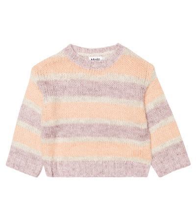 Molo Kids' Gertina Striped Alpaca-blend Sweater In Multicolor
