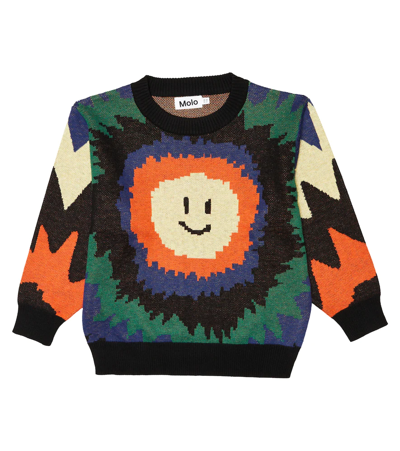 Molo Kids' Bello Cotton And Wool Jumper In Happy Smile