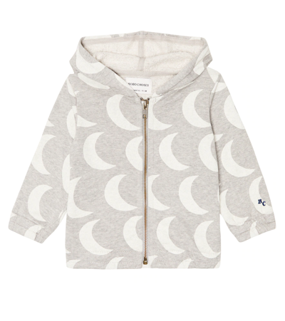 Bobo Choses Baby Printed Cotton Hoodie In Grey