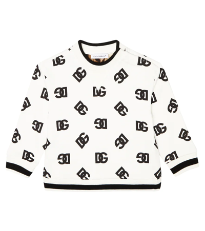 Dolce & Gabbana Babies' Logo-print Crewneck Sweatshirt In Black