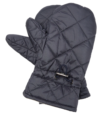 Il Gufo Kids' Quilted Technical Gloves In Blue