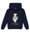 Polo Ralph Lauren Printed Cotton-blend Jersey Hoodie In Cruise Navy