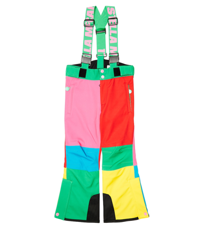 Stella Mccartney Kids' Colorblocked Ski Salopettes In Multicolor