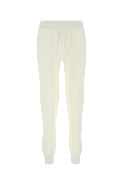 Bottega Veneta Ivory Stretch Wool Blend Joggers White  Donna Xs