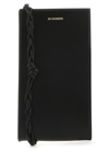 Jil Sander Women Black Leather Phone Case