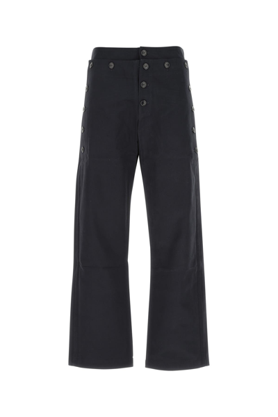 Bluemarble Dark Blue Cotton Pant  Blue  Uomo S