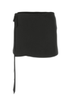 Ann Demeulemeester Black Satin Mini Skirt Black  Donna 40 In 099 Black