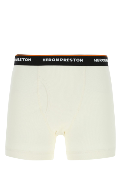 Heron Preston Logo-tape Detail Boxers In White