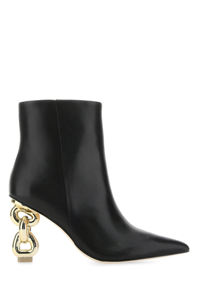 Cult Gaia Black Leather Zelma Ankle Boots Nd  Donna 39