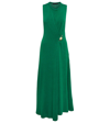 Proenza Schouler Embellished Twist-back Knitted Maxi Dress In Teal