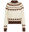 SAINT LAURENT INTARSIA WOOL AND MOHAIR-BLEND SWEATER