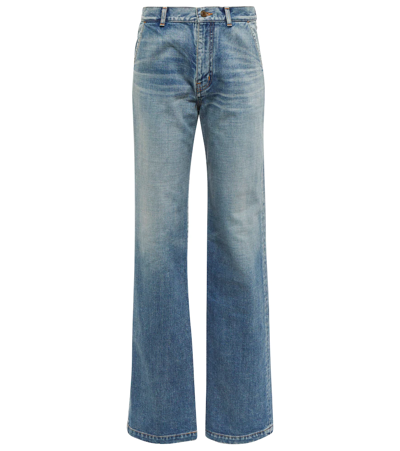 Saint Laurent Serge 70s High-rise Straight Jeans In Blue