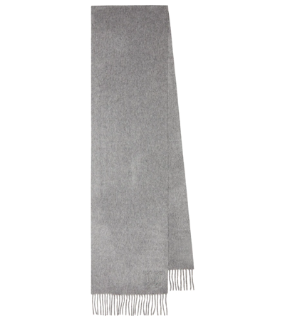 Max Mara Dalia Fringed Cashmere Scarf In Grigio Chiaro