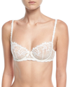 Simone Perele Wish Embroidered Demi Bra In Ivory