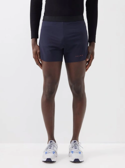 Falke Logo-print Stretch-jersey Running Shorts In Navy