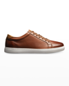 Allen Edmonds Men's Courtside Leather Low-top Sneakers In Chili