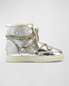 Inuikii Bomber Star Metallic Sneaker Boots In Silver
