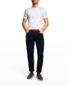 Brunello Cucinelli Men's Basic-fit V-neck T-shirt In White