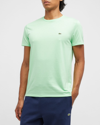 Lacoste Men's Pima Crew T-shirt In Z0w Leafy