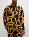 Marcelo Burlon County Of Milan Marcelo Burlon Man Sweatshirt Black Size L Viscose, Polyamide, Elastane, Polyester In Black Oche
