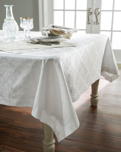 Home Treasures Luciana Tablecloth, 72" X 144" In Ivory