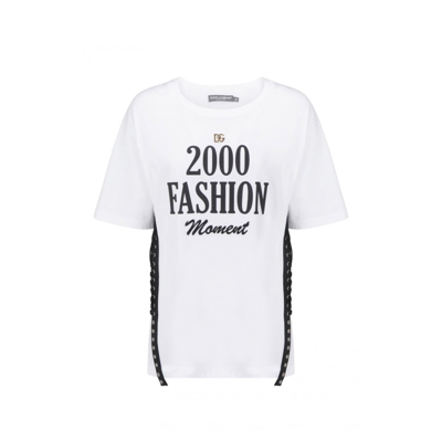 Dolce & Gabbana Lacing Detailed T-shirt In White