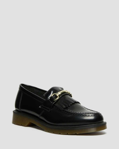 Dr. Martens' Adrian Snaffle Smooth Leather Kiltie Loafers In Black
