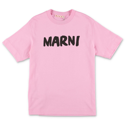 Marni Kids' T-shirt With Print In Pink