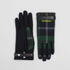 BURBERRY CHECK WOOL AND CASHMERE BLEND GLOVES