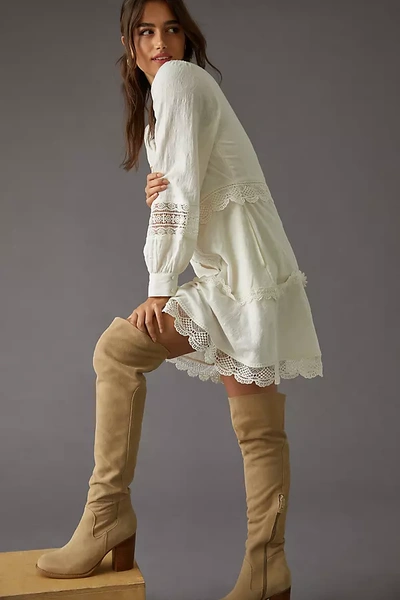 Kelsi Dagger Brooklyn Logan Over The Knee Boot In Beige