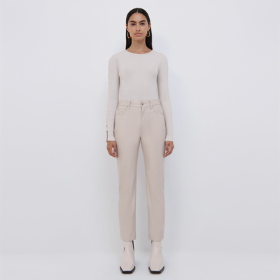 Jonathan Simkhai River Vegan Leather Pant In Ceramic