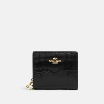 Coach Snap Wallet In Black