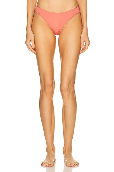 Eres Mika Soyeuse Mesh-trim Low-rise Brief In Peau De Peche