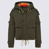 Dsquared2 Military Green Cotton Blend Coat