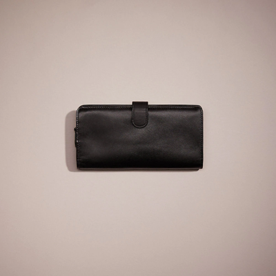 Coach Restored Skinny Wallet In Light Gold/black
