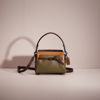 Coach Restored Tate 18 Crossbody In Colorblock In Pewter/army Green Multi