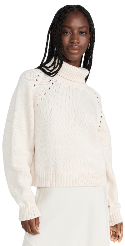 Apiece Apart Ronia Merino Wool Turtleneck Sweater In Cream