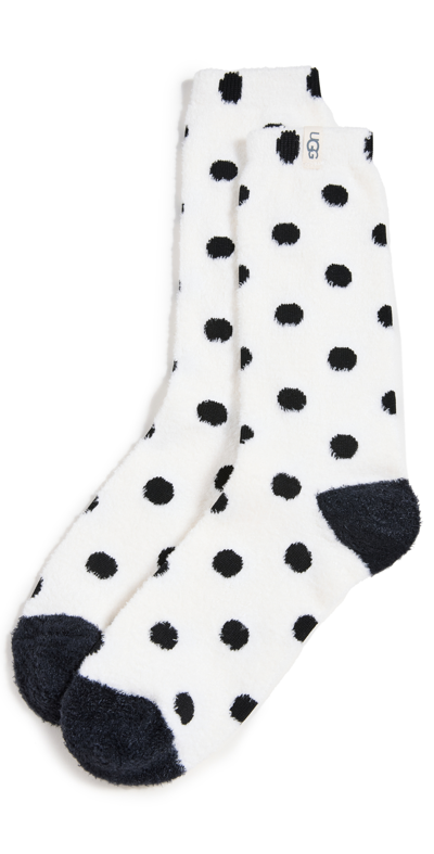 Ugg Leslie Graphic Soft Crew Socks In Large Dot