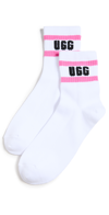 Ugg Dierson Logo-detail Stretch-cotton Socks In White