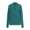 Loro Piana Cashmere Cable-knit Sweater In Valsesia Coventry Grun Waldgrun Meliert