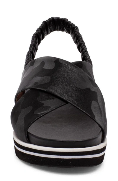 Linea Paolo Rhea Sandal In Black Camo Leather