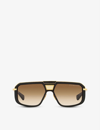 Dita Dts400-a-01-z Mach-eight Rectangular Acetate And Titanium Sunglasses In Black