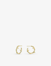 Shaun Leane Rose Thorn 18ct Yellow Gold-plated Sterling Silver Vermeil Hoop Earrings In Yellow Gold Vermeil