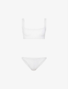 Hunza G Gigi High-leg Crinkle-jersey Bikini In White