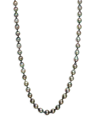 Tara Pearls Women's 14k Yellow Gold & 9.1-11.8mm Round Tahitian Pearl Beaded Necklace