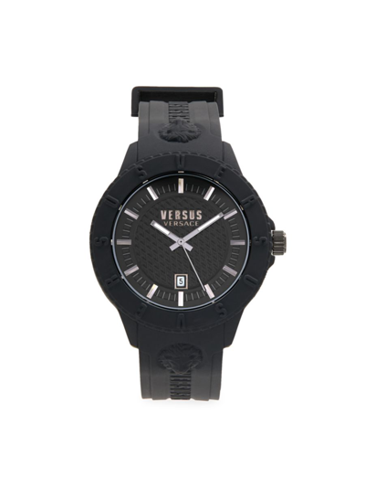 Versus Silicone & Black Stainless Steel Watch